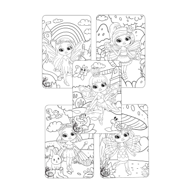 Create your own magical fairies free colouring pages